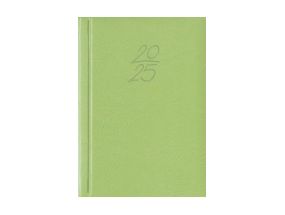 Book calendar Calendar notebook A6 DAY, synthetic leather (LIGHT GREEN) 00029/40247