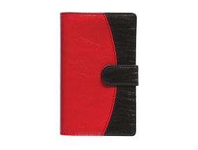 Calendar notebook Miniboss WEEK, spiral binding, FASHION covers (BLACK/RED) 00075/40363