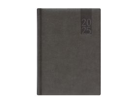 Book calendar WEEK A5, vertical, hardcover (GRAY) 00040/41151