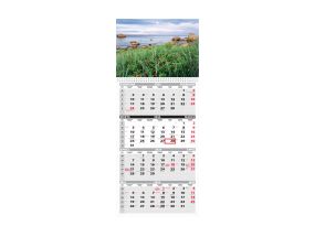 Wall calendar QUATTRO, open size 297x760mm (PICTURE no. 4) 00322/40492