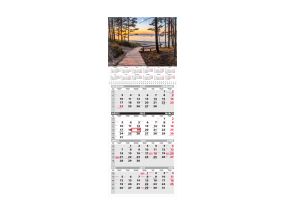 Wall calendar QUATTRO, open size 297x760mm (PICTURE no. 1) 00322/40489