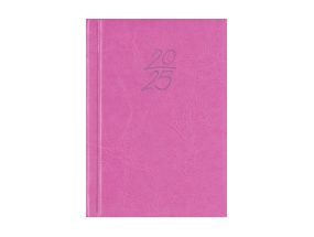 Book calendar Calendar notebook A6 DAY, synthetic leather (PURPLE PINK) 00029/41110