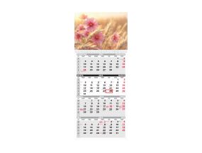 Wall calendar QUATTRO, open size 297x760mm (PICTURE no. 5) 00322/40493