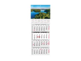 Wall calendar QUATTRO, open size 297x760mm (PICTURE no. 2) 00322/40490