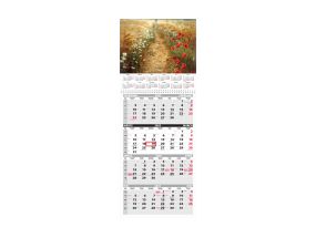 Wall calendar QUATTRO, open size 297x760mm (PICTURE no. 3) 00322/40491