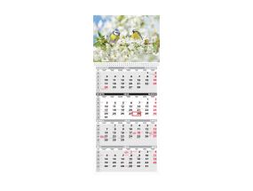 Wall calendar QUATTRO, open size 297x760mm (PICTURE no. 11) 00322/40499