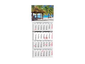 Wall calendar QUATTRO, open size 297x760mm (PICTURE no. 14) 00322/40502