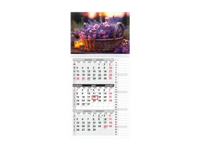 Wall calendar TRIO MEMO, open size 297x630mm (PICTURE no. 9) 00372/40321