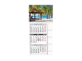 Wall calendar TRIO MEMO, open size 297x630mm (PICTURE no. 14) 00372/40326