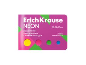 Järjehoidja ERICH KRAUSE Neon, 18.75x50 mm, 100 lehte, 4 värvi, carton book