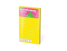 Note paper 75x125mm ERICH KRAUSE Neon lined 100 sheets assortment