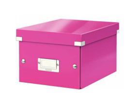 Pappkast kaanega Leitz Click & Store (S) 220x160x282mm roosa