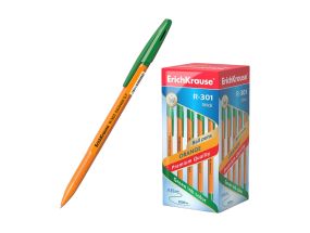 Ручка шариковая с колпачком ERICH KRAUSE R-301 Orange Stick 07мм зеленая