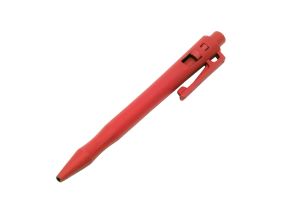 Ballpoint pen detectable with a metal detector Detectable Standard with clip red ink/red body