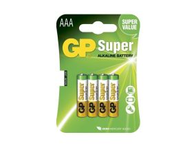 Patarei AAA 1,5V 4tk pakis GP Super Alkaline lõpet.