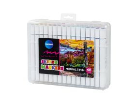 Permanentne marker CENTRUM kahe otsaga 1,4/5mm 48 värvi komplekt