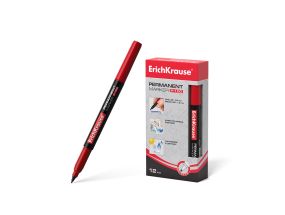 Permanent marker ErichKrause® P-100, color: red (box 12 pcs.)