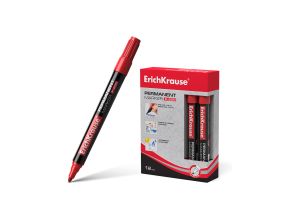 Permanent marker ErichKrause® P-200, color: red (box 12 pcs.)