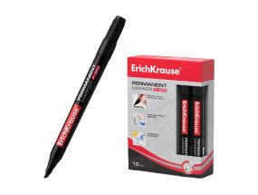 Permanent marker ErichKrause® P-300, color: black (box 12 pcs.)