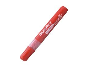 Permanentne marker FLEXOFFICE 0.8/6.0 mm, kahepoolne, punane