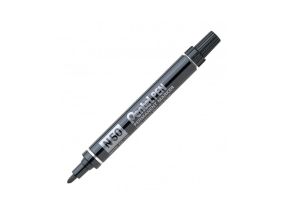 Перманентный маркер PENTEL N50 конический с металлическим корпусом черный