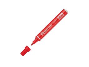 Permanent marker PENTEL N50 with conical tip metal body red