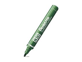 Permanent marker PENTEL N50 with a conical tip and a metal body, green