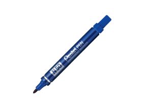 Permanent marker PENTEL N50 with a conical tip and a metal case, blue