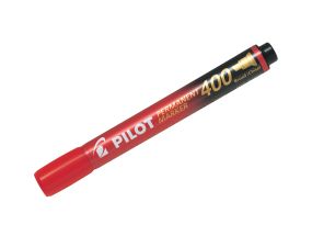 Permanentne marker PILOT 400 lõigatud otsaga 4mm punane