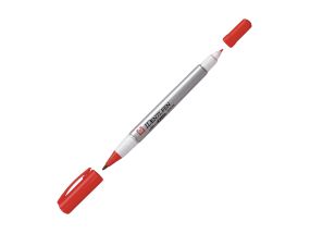 Перманентный маркер SAKURA Identi-Pen с двумя концами 04/10мм красный