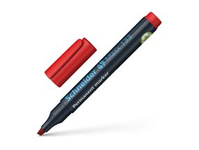 Перманентный маркер SCHNEIDER 133 красный с обрезанным кончиком