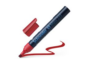 Перманентный маркер SCHNEIDER Maxx 233 красный с обрезанным кончиком