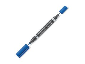 Перманентный маркер Staedtler DUO 348 0,6/1,5mm синяя