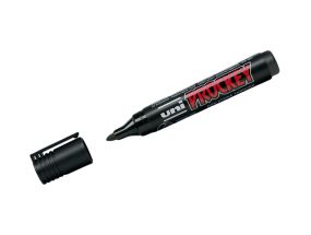 Перманентный маркер UNI-BALL Prockey PM122 с коническим наконечником 12-18 мм черный