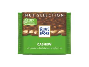 Milk chocolate RITTER SPORT with cashew nuts 100g