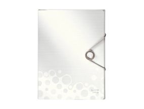Plastic folder A4 with rubber LEITZ Bebop white