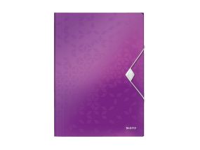 Plastic folder A4 with rubber LEITZ WOW purple