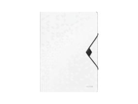Plastic folder A4 with rubber LEITZ WOW white