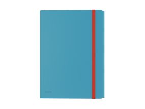 Plastic folder A4 with rubberized extra pocket LEITZ Cozy blue
