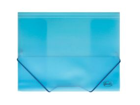 Plastic folder with rubber A4 transparent blue FOROFIS