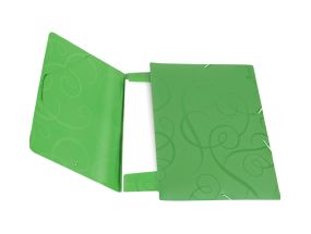 Plastic folder with rubber FORPUS Barocco A4 lime green