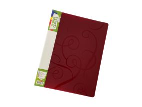 Plastic folder with rubber FORPUS Barocco A4 red
