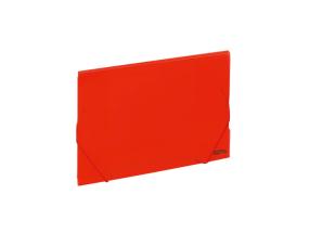 Plastmapp kummiga GRAND A4 läbipaistev punane