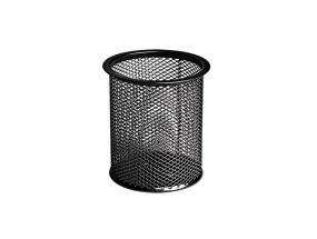 Pencil cup metal round black FOROFIS