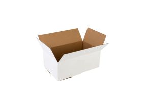 Post boxes/corrugated box for parcel machines 440x315x210/150 mm, Fefco 0201, 15CW, white/brown