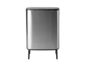 Prügikast 2x30L BRABANTIA Bo Touch Bin Hi, jalgadel prügikast 2x30L, Matt Steel, roostevaba FPP