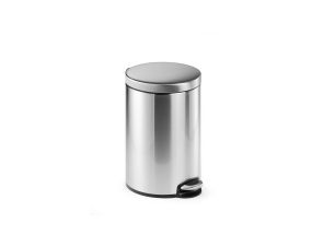 Trash can 5L DURABLE, with pedal, H-26cm, D-20.5cm, matt stainless