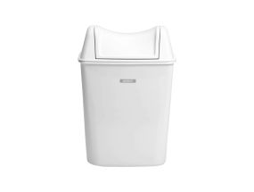 Trash can 8L with movable lid KATRIN white