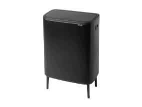 Prügikast BRABANTIA Bin Hi, jalgadel prügikast 2x30L, must