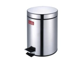 Prügikast pedaaliga 5L hõbedane